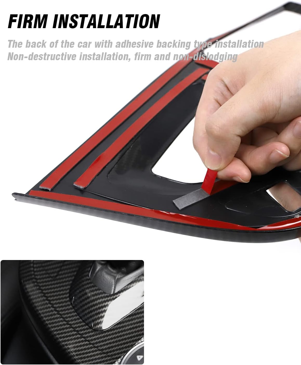ABS Carbon Fiber Look Gear Shift Panel Cover for BMW 3 Series F30 F31 F34 & 4 Series F32 F33 F36 (2013–2015) – Interior Trim for 320i 328i 335i 428i 435i