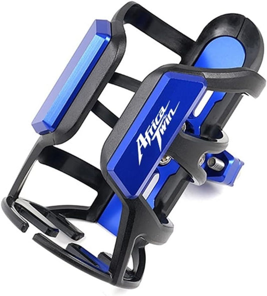 for Hond-&A Africa Twin CRF1000L CRF 1100L XRV 750 Motorcycle Accessories CNC Aluminum Water Bottle Holder Bottle Cage Cup Holder (Color : Blue)