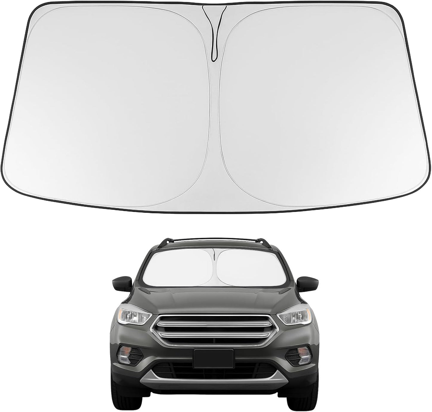 Proadsy Front Windshield and Side Windows Custom Fit 2018-2025 Freightliner Cascadia, Semi-Truck Semi, Commercial & Big Rig Truck Sun Shade Foldable Sun Protector Privacy Cover 2025 Upgrade