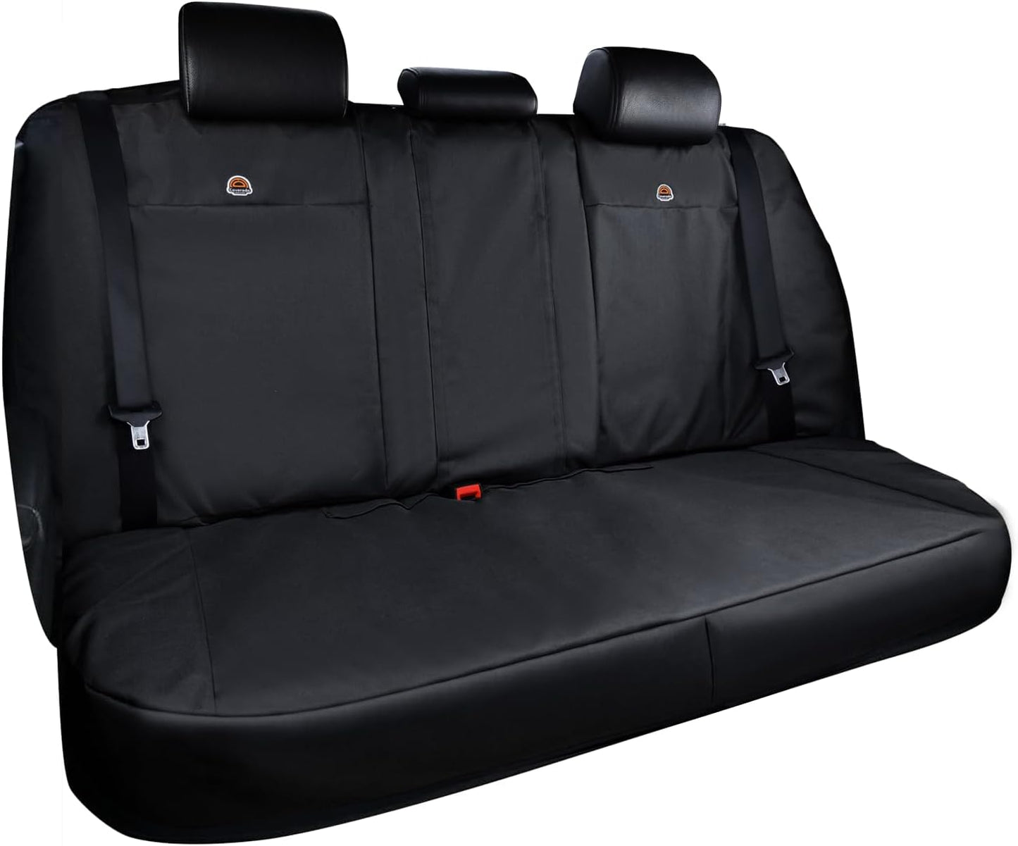 Coverado Waterproof Rear Bench Car Seat Cover, Oxford Back Seat Cover for Car Back Seat Protector for Kids & Dogs, Universal Fit for Cars SUVs Trucks and Vans(M,Black)