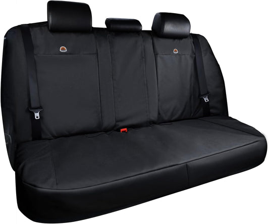 Coverado Waterproof Rear Bench Car Seat Cover, Oxford Back Seat Cover for Car Back Seat Protector for Kids & Dogs, Universal Fit for Cars SUVs Trucks and Vans(M,Black)
