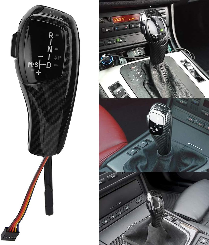 Gear Shift knob retrofit kit for e90 - Car Gear Shift, LHD Automatic LED Gear Shift Knob Retrofit Kit Fit for BMW E90 E92 E84 E89 for F30 Style(Carbon)