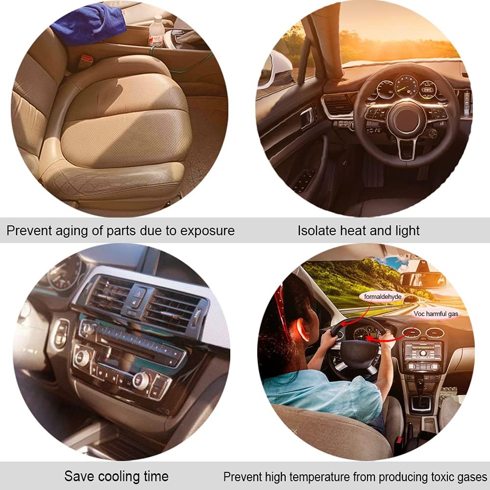 Car Windshield Sun Shade Umbrella,Foldable Car Windshield Sun Shade Umbrella,Windshield Sun Shade Umbrella,Car Umbrella Sun Shade Protect Vehicle from UV Sun and Heat (Large 57''x 31'')