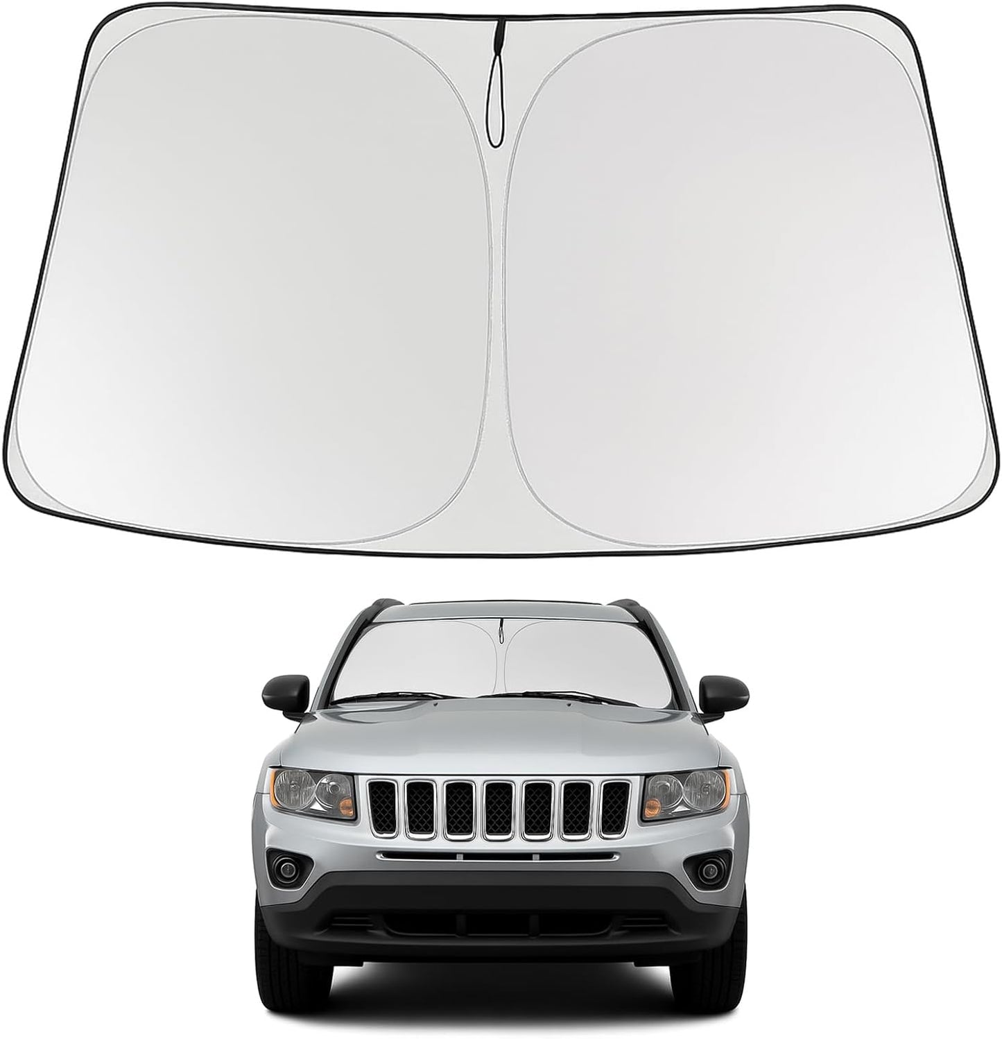 Proadsy Front Windshield and Side Windows Custom Fit 2018-2025 Freightliner Cascadia, Semi-Truck Semi, Commercial & Big Rig Truck Sun Shade Foldable Sun Protector Privacy Cover 2025 Upgrade