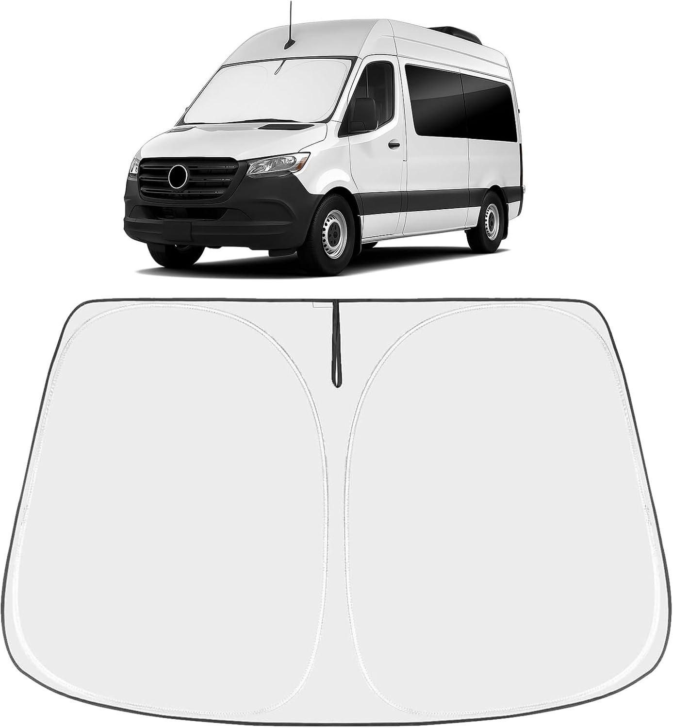Proadsy Front Windshield and Side Windows Custom Fit 2018-2025 Freightliner Cascadia, Semi-Truck Semi, Commercial & Big Rig Truck Sun Shade Foldable Sun Protector Privacy Cover 2025 Upgrade