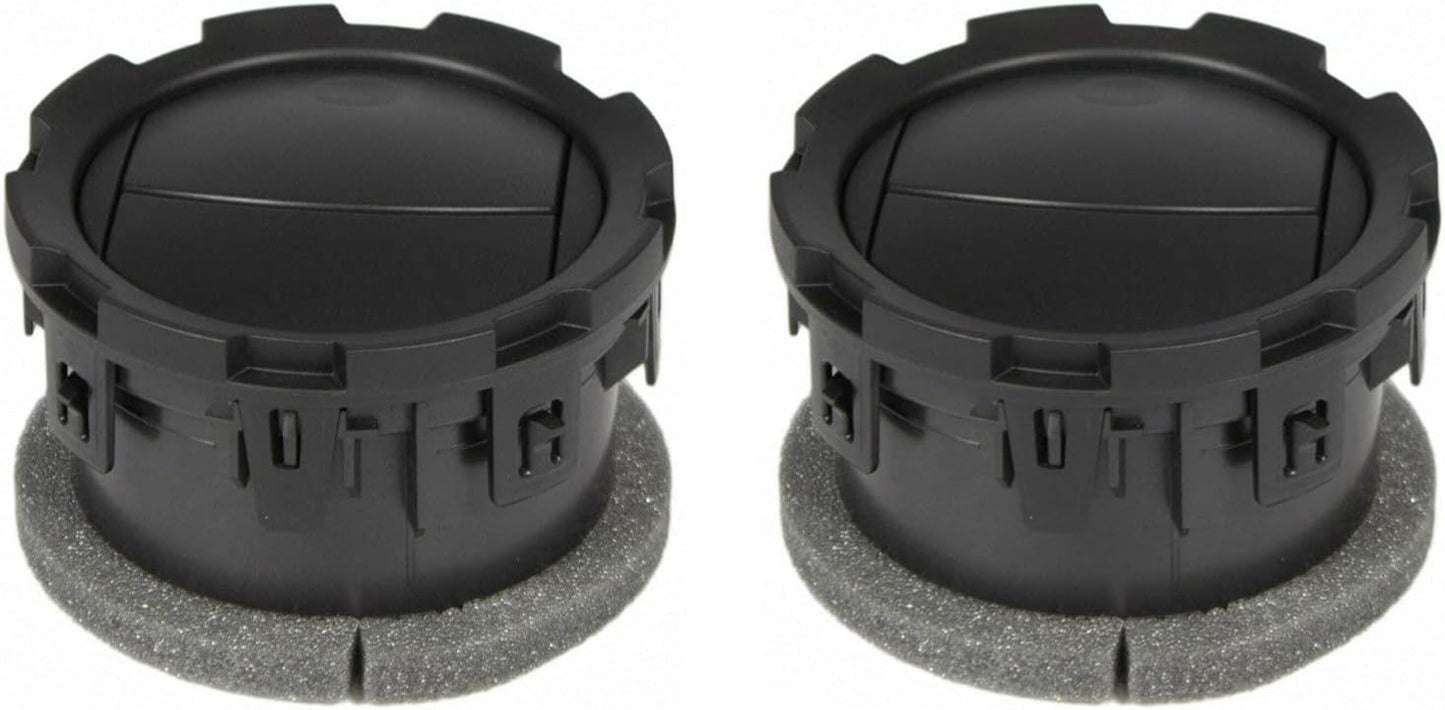 Parts Port Set of 2 Black Dash Board Air Vent/HVAC Vent Fits for 11-16 Ford F-250 F-350 F-450 F-550, Replaces OEM BC3Z-19893-AA, 75302B-2