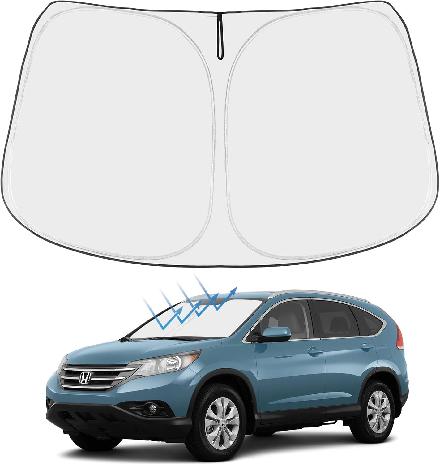 Proadsy Front Windshield and Side Windows Custom Fit 2018-2025 Freightliner Cascadia, Semi-Truck Semi, Commercial & Big Rig Truck Sun Shade Foldable Sun Protector Privacy Cover 2025 Upgrade