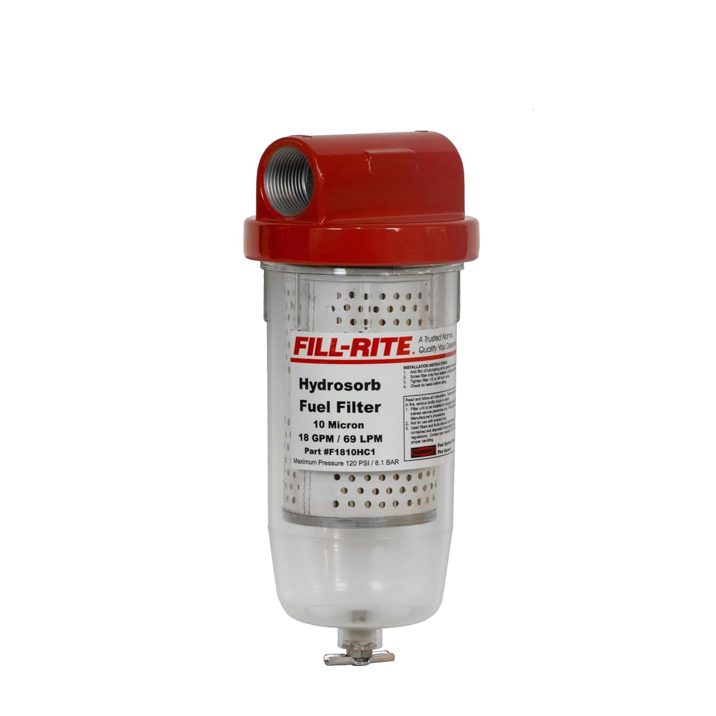 Fill-Rite 1200KTF7018 10 Micron 25 GPM Particulate Fuel Filter Kit