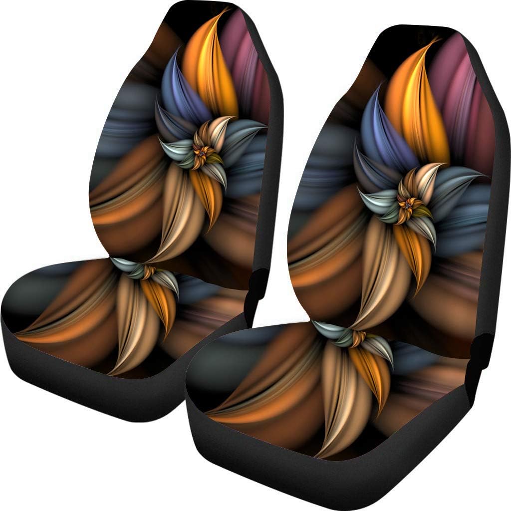 TOADDMOS Bohemian Colorful Mandala Patchwork Car Seat Covers Bucket Front Seats Protector,Universal Fit Cars,Sedan,SUV