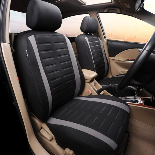 Car Seat Covers for Dodge Magnum Front&Rear 5 Seats Full Set Car Seat Cushions Soft Fabric Seat Protectors（Grey）