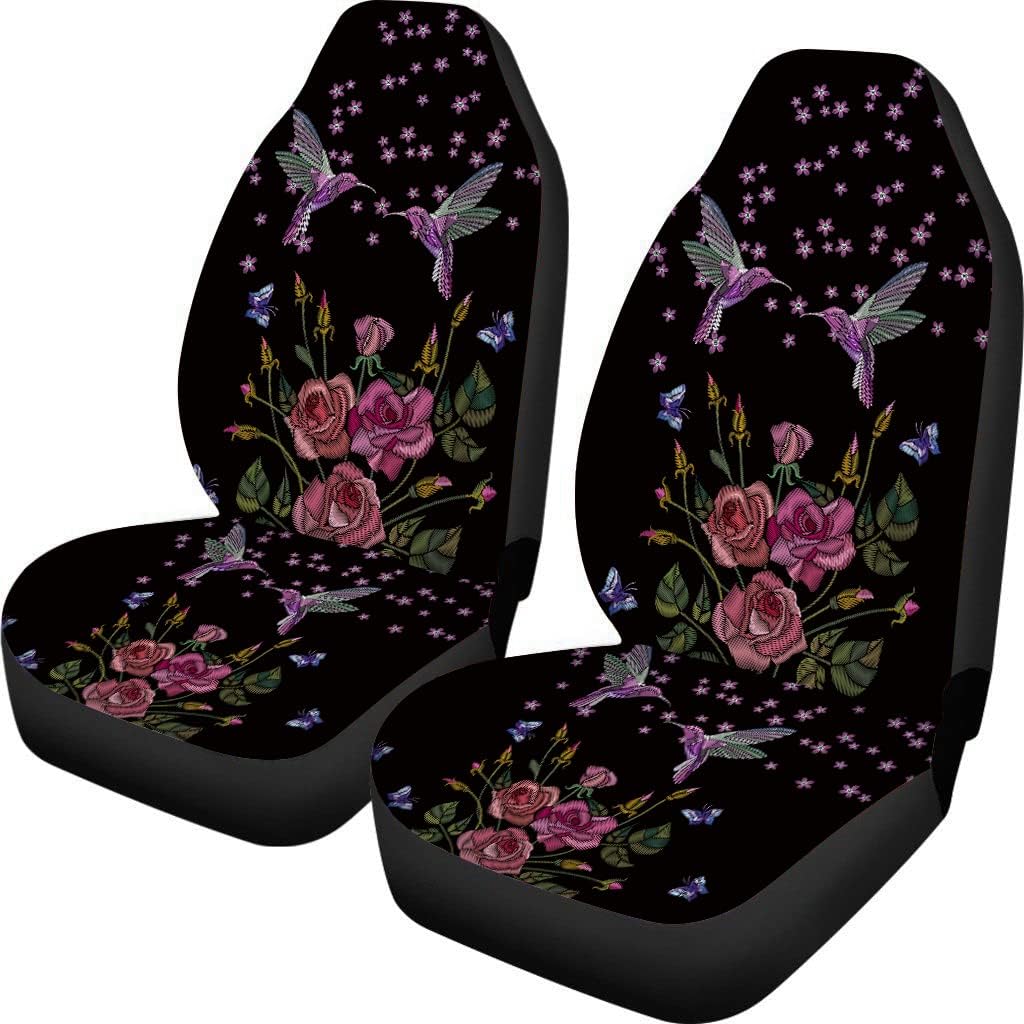 TOADDMOS Bohemian Colorful Mandala Patchwork Car Seat Covers Bucket Front Seats Protector,Universal Fit Cars,Sedan,SUV