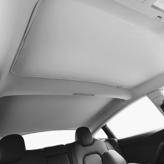 CYBERBEANS Sunshade for Tesla Model 3 Glass Roof Sunshade 2023 No Sag Foldable Sunroof Windshield Shade UV Heat Protection Visor Accessories
