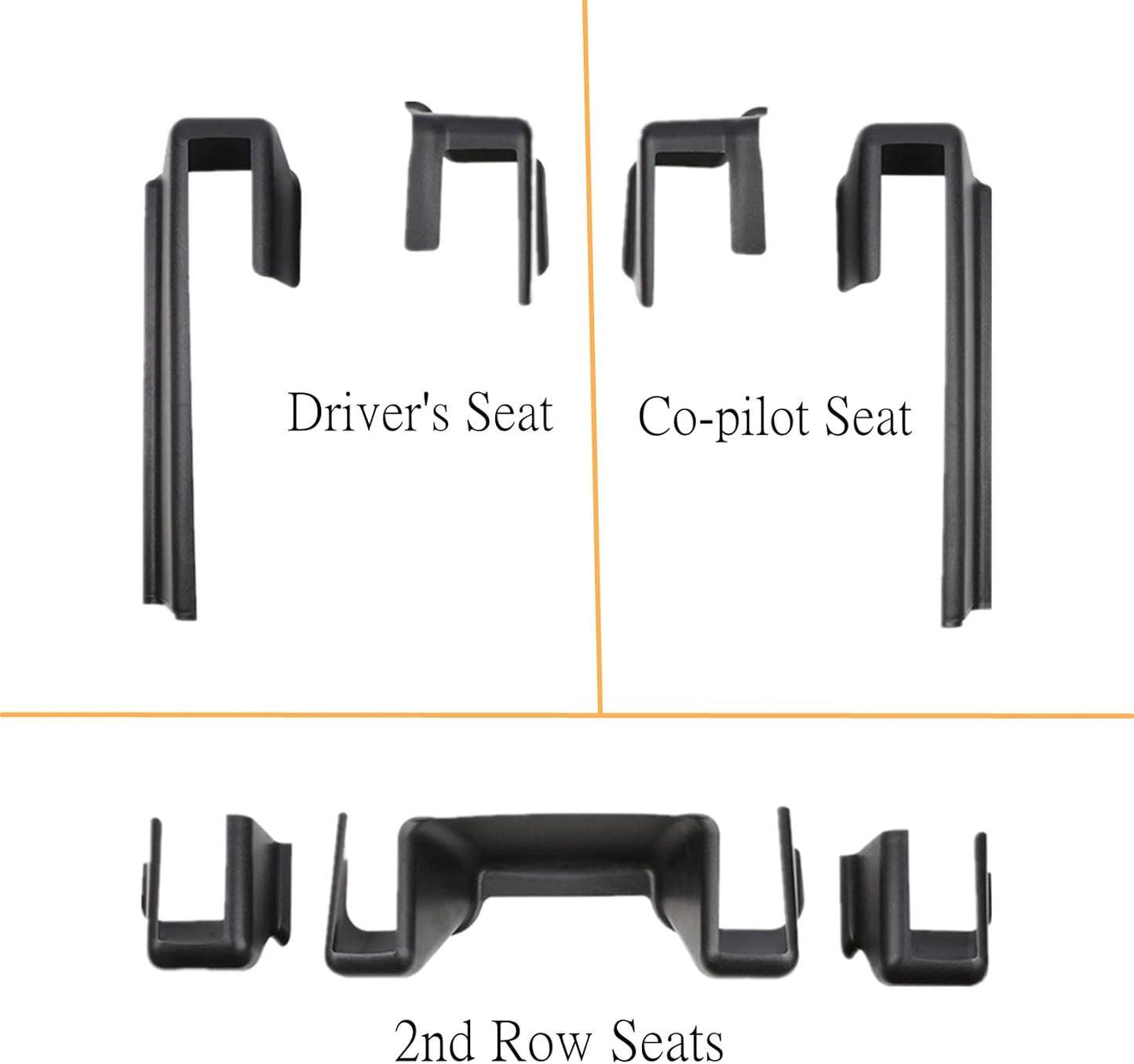 2023-2021 Tesla Model Y Seat Slide Rail Pad Cover Protectors Under Seat Anti-Kick Scuff Wrap Kits Front Rear Console Seat Track Scratch-Resistant Case Shells for Model Y Accessories (7 PCS)