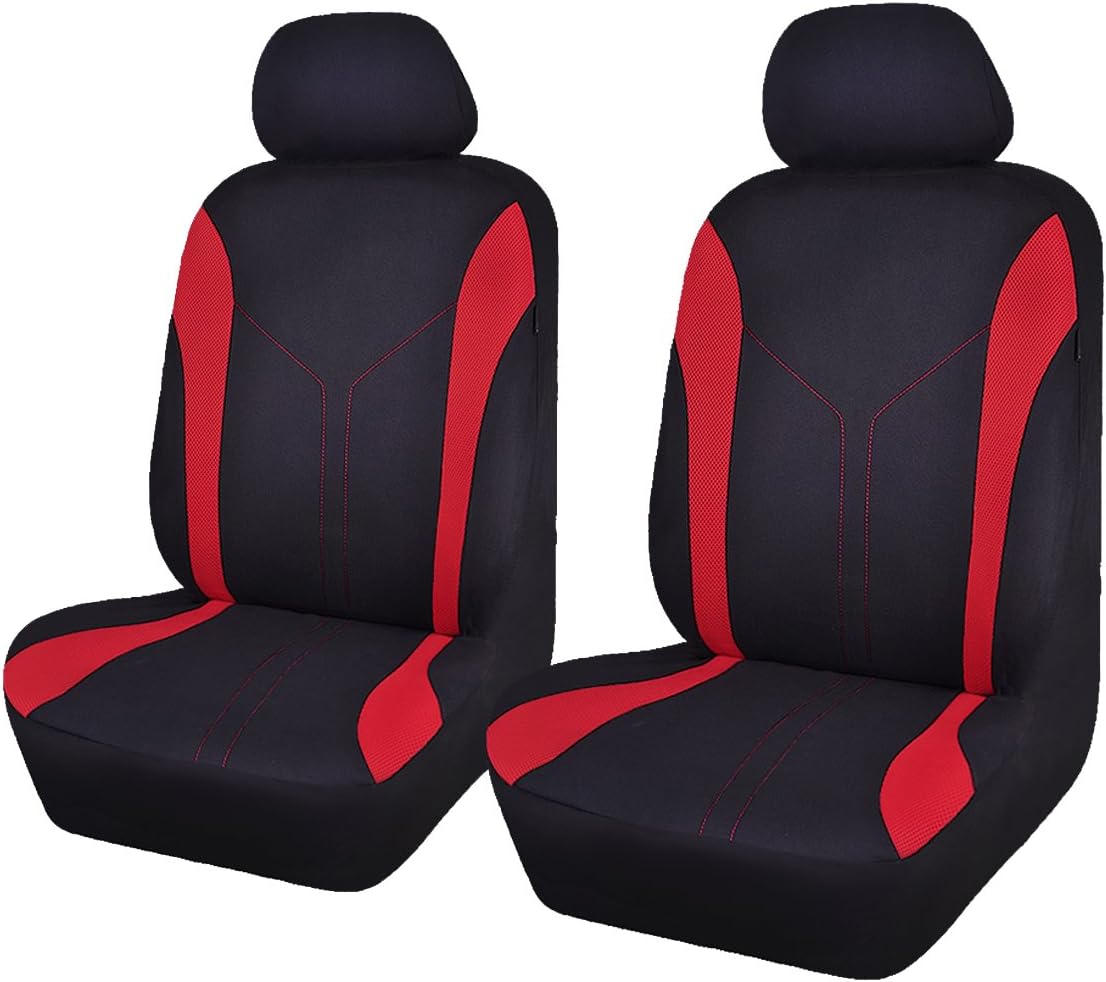 Flying Banner Car Seat Covers Front Seats and Rear Bench Air Mesh Fabric Rear Bench Split Polyester Easy Installation SUV CAR Woman Lady Femal (Black Mint Green, Full Set)
