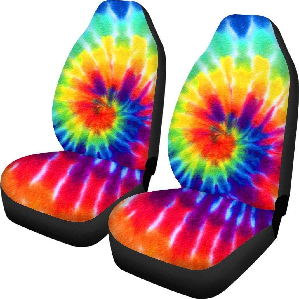 KEIAHUAN Galaxy Owl Car Seat Cover for Women Men, 2 Packs High Back Bucket Universal Fit Auto Seat Covers for Cars, Trucks, SUV, or Van