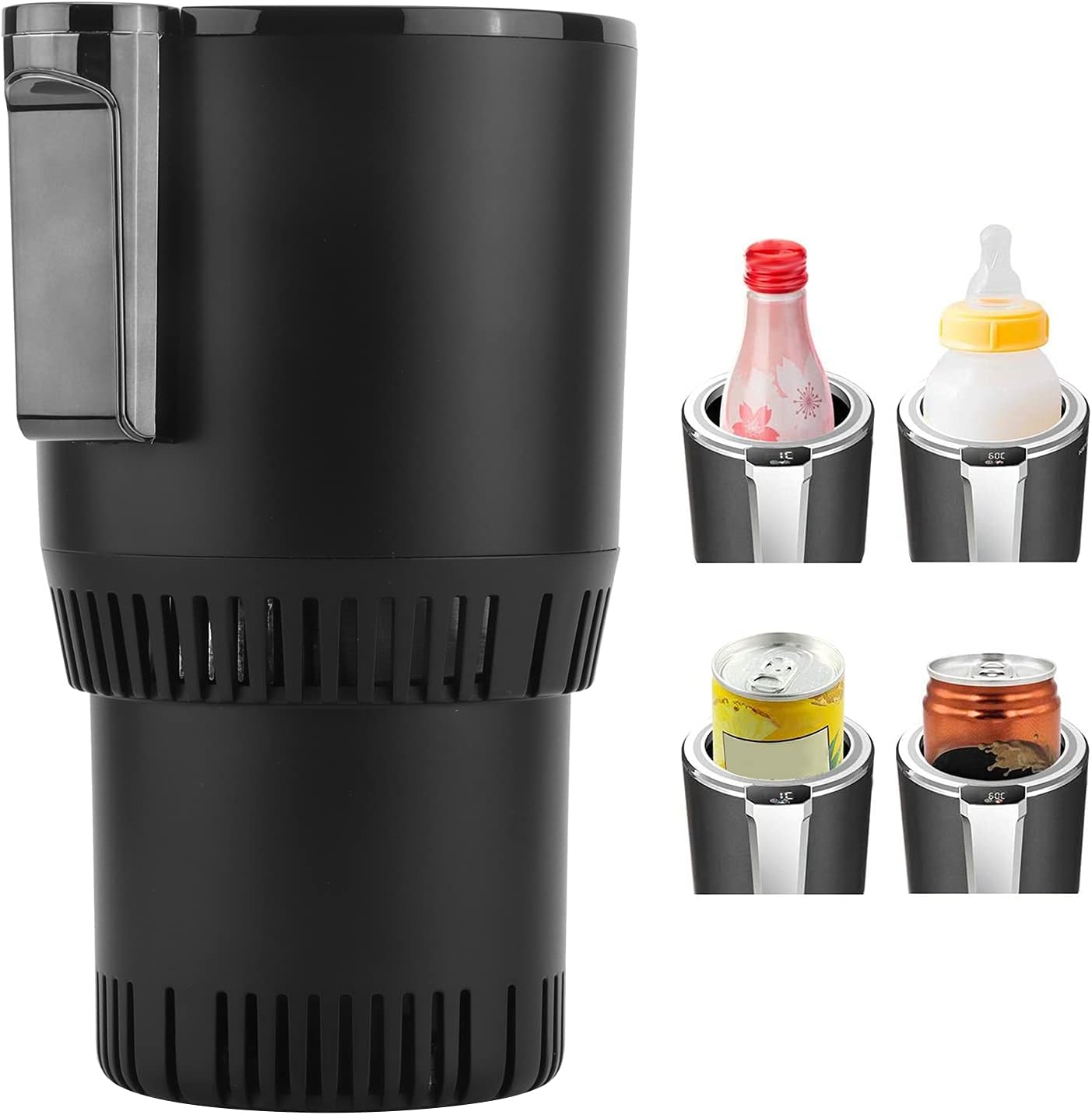 Car Cooling Heating Cup Holder,2‑in‑1 Smart Auto Cup Drink Holder Cooler and Warmer Cups Perfect Car Tum-bler Holder for Auto Heating Cooling Mug Holder