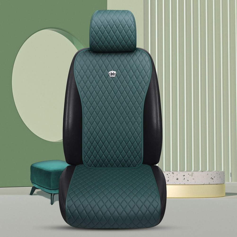 Red Rain Universal Seat Covers for Cars Leather Seat Cover with Crown Army Green Seat Covers 2/3 Covered 11PCS Fit Car/Auto/SUV (A-Army Green)