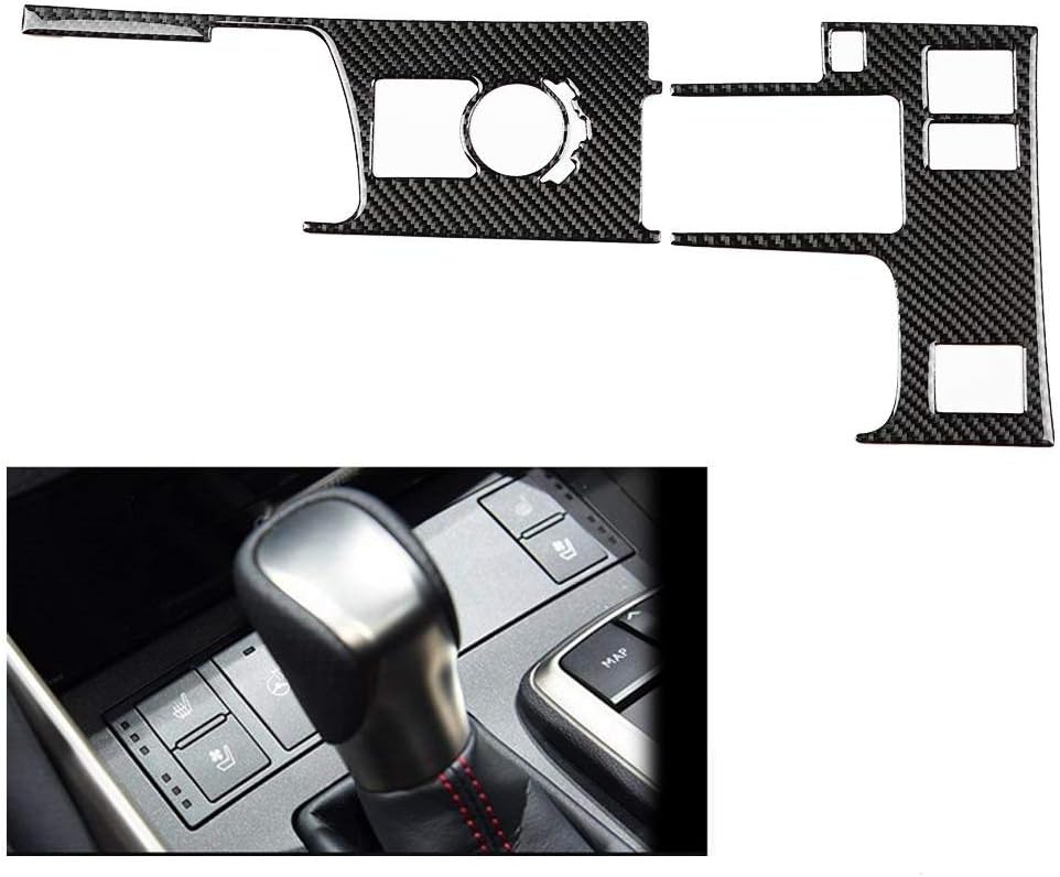 LOVFASHION Gear Shift Panel Cover Frame Trim for Lexus IS250 IS300 2013-2018, Car Interior Decoration Carbon Fiber Texture,2PCS