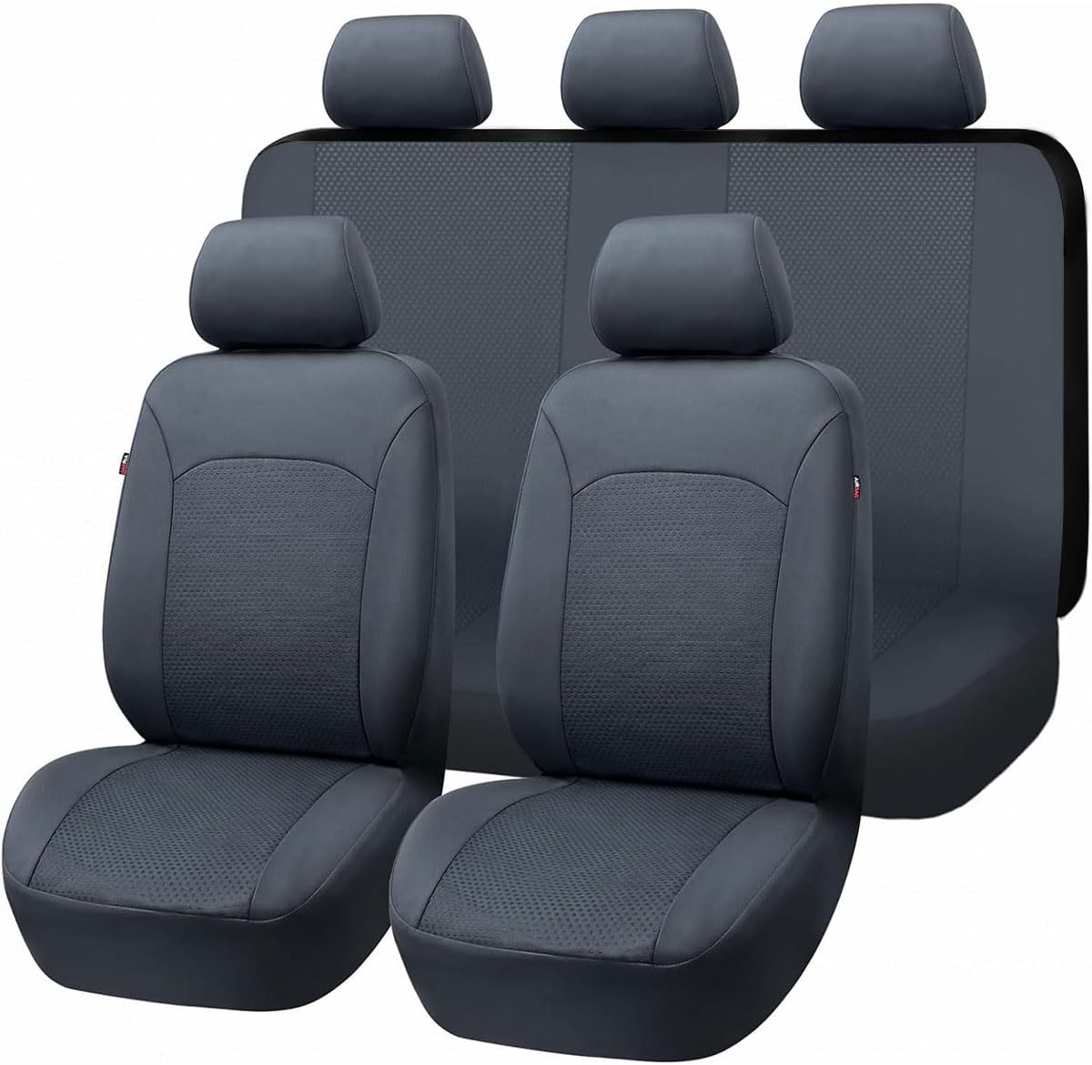 Flying Banner Car Seat Covers Front Seats Rear Bench Polyester Car Seat Protectors Easy Installation Split Rear Bench Classic Man Lady Truck (Comp Set, Pink Black and Light Pink.
