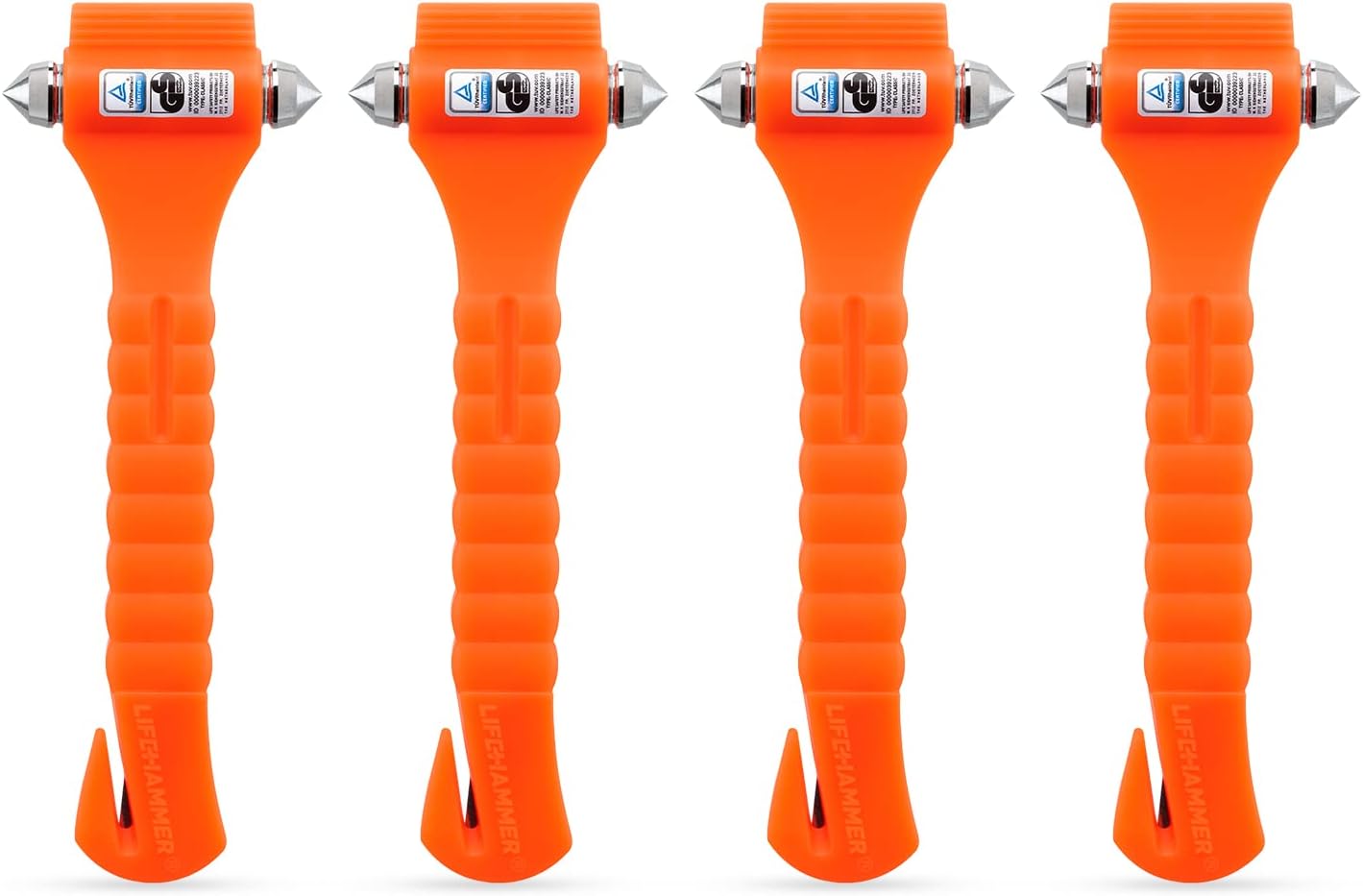 LifeHammer LH-RET-01 Life Hammer Original Emergency Hammer, Orange, 4-Pack