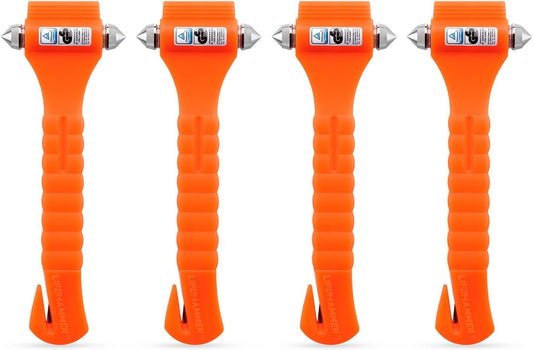 LifeHammer LH-RET-01 Life Hammer Original Emergency Hammer, Orange, 4-Pack