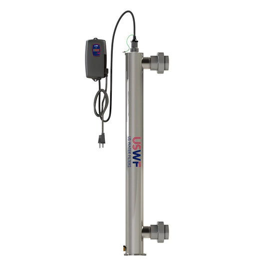US Water Filters H4-PL Pool Ultraviolet Light Sterilizer, 82 GPM, 316 Stainless Steel, 2 Inlet/Outlet, 10,000 hour lamp life, 120V, Indoor / Outdoor Pool UV System