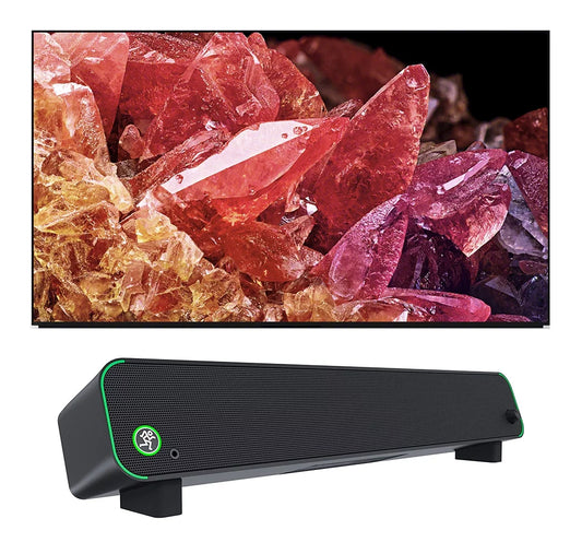 Sony XR85X95K 85 4K Smart BRAVIA XR HDR Mini LED TV with a Mackie CR-STEALTHBAR Desktop Soundbar with Bluetooth - Black/Green (2022)
