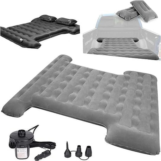 Aotiyer Truck Bed Air Mattress for 5.5-5.8Ft Inflatable Air Mattress for Short Truck Beds Truck Tent Camping Accessories with Pump Pillows Full Size Compatible with F150, Ram, GMC, ect
