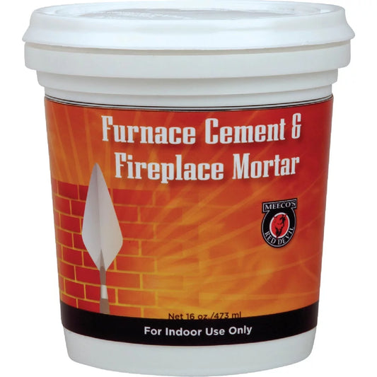 1PACK Meeco's Red Devil 1/2 Pt. Gray Furnace Cement & Fireplace Mortar