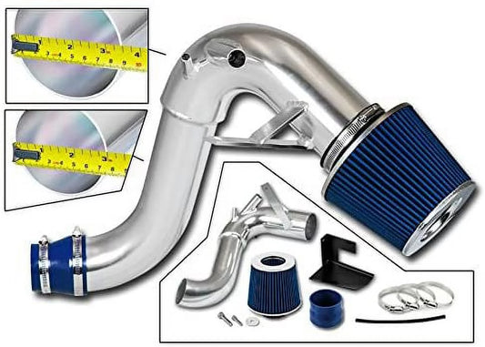 Cold Air Intake System with Heat Shield Kit + Filter Combo BLUE Compatible For 11-14 Hyundai Sonata 2.0L Turbo /11-15 Kia Optima 2.0L Turbo