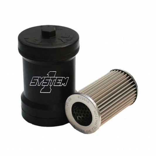 System One  Stainless Steel Mesh Billet Fuel Filter Element - 10 Micron