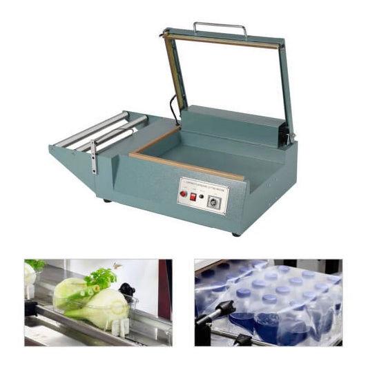 Heat Shrink Wrap Sealing Machine POF Folding Film Sealer Cutter Packing Machine