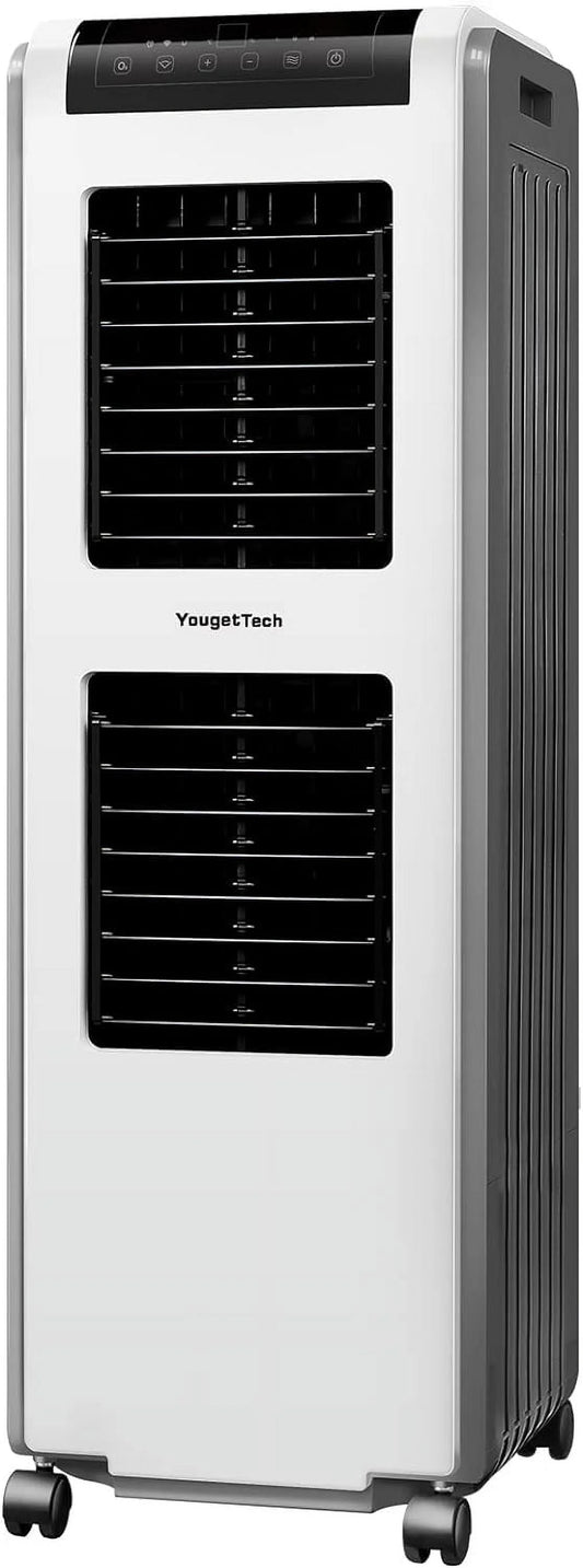 OUWI 2500CFM 30L Evaporative Air Cooler, 210W Swamp Cooler with Remote Control, 3 Speeds Portable Air Conditioner for Patio Outdoor, 8 Gal Water Tank, 7H Timer, Water Shortage Reminder