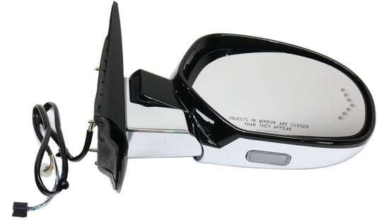 Mirror Compatible With 2007-2014 Cadillac Escalade 2007-2013 EXT Right Passenger Side Heated In-glass Signal Light Paintable Kool-Vue