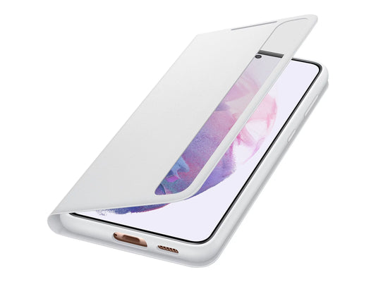 Samsung S View EF-ZG996 - Flip cover for cell phone - light gray - for Galaxy S21+ 5G