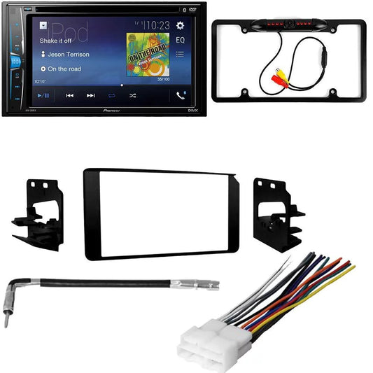KIT2207 Bundle With Pioneer Multimedia DVD Car Stereo Installation Kit with Receiver - For 1999 Chevrolet GMC Sierra / Bluetooth Touchscreen, Backup Camera, Double Din Mounting Kit (5Item)