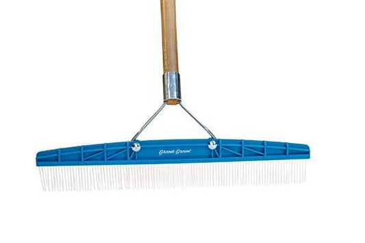 Grandi Groom AB24 Carpet Rake, 18-Inch Head, 54-Inch Handle, Blue