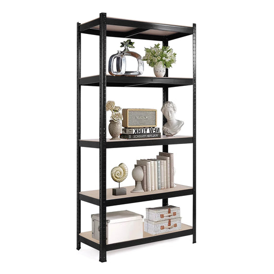 5-Tier Utility Shelves, Autimul Storage Shelves, JLK-Tek Adjustable Garage Storage Shelving, 35.4 x 15.7 x 70, Black