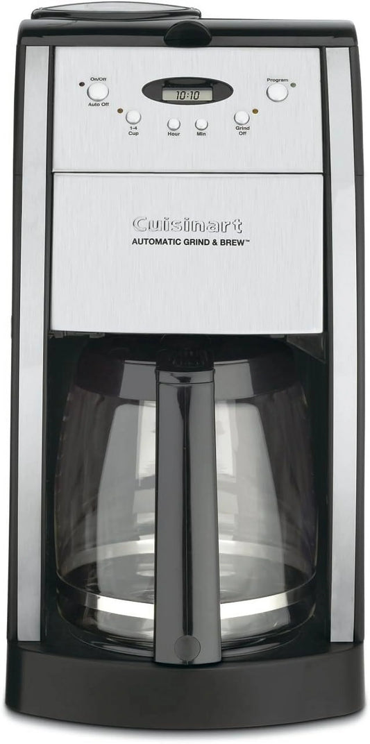 Open Box Cuisinart DGB-550BKP1 Automatic Coffeemaker Grind & Brew, 12-Cup Glass - Black
