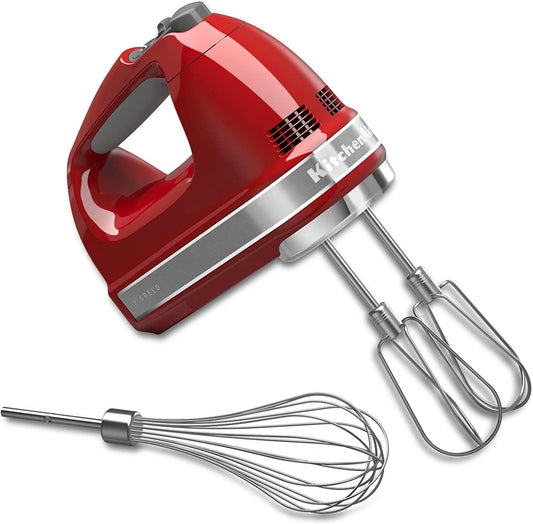 Excellent KitchenAid KHM7210CU 7-Speed Digital Hand Mixer with Turbo Beater II Accessories and Pro Whisk - Contour Silver