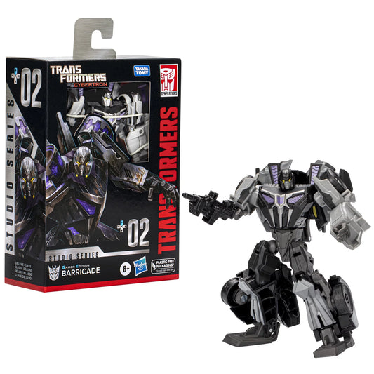 Transformers Studio Series Deluxe 02 Gamer Edition Barricade Converting Action Figure (4.5”)