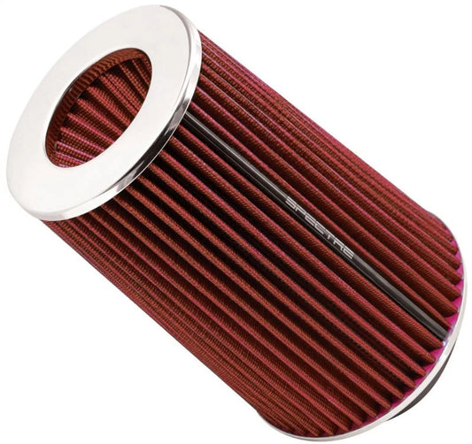 Spectre Universal Clamp-On Air Filter: High Performance, Washable Filter: Round Tapered; 3 in/3.5 in/4 in Flange ID; 8.75 in (222 mm) Height; 6 in (152 mm) Base; 4.75 in (121 mm) Top, SPE-9736
