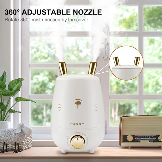 0.8 gal Ultrasonic Cool Mist Humidifier with 360° Rotatable Nozzle Essential Oils Tray Auto Shut-off