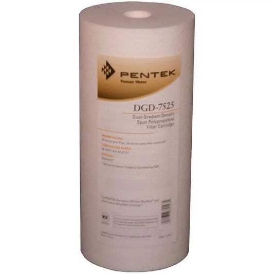 Pentek DGD-7525 Spun Polypropylene Filter Cartridge, 10 inch x 4-1/2 inch