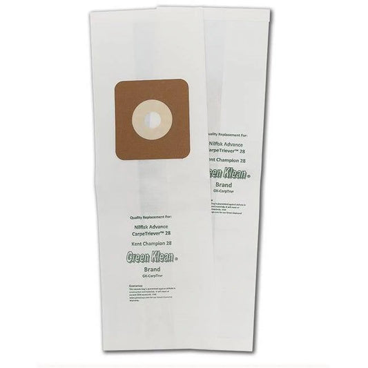 Green Klean  Nilfisk CarpeTreiver 28 Replacement Vacuum Bags - Case of 36