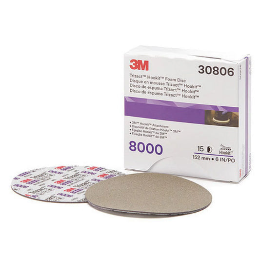 3M 30806 Polishing Pad,Foam,6 Size,PK15