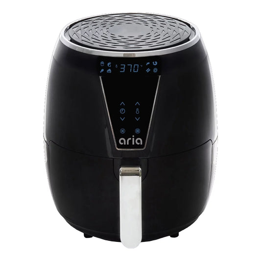 Aria 5Qt Air Fryer Toxin-Free and 8-In-1 Cooking Presets with Recipe Book
