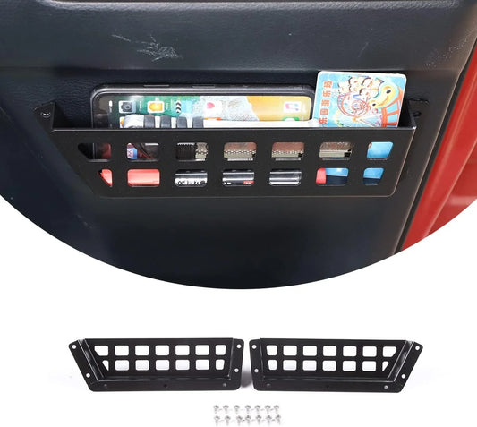 TINKI Car Interior Door Panel Shelf Storage Box Aluminum Alloy Shelf for Toyot@ Tacoma 2016 2017 20118 2019 2020 2021 2022 Pickup Truck