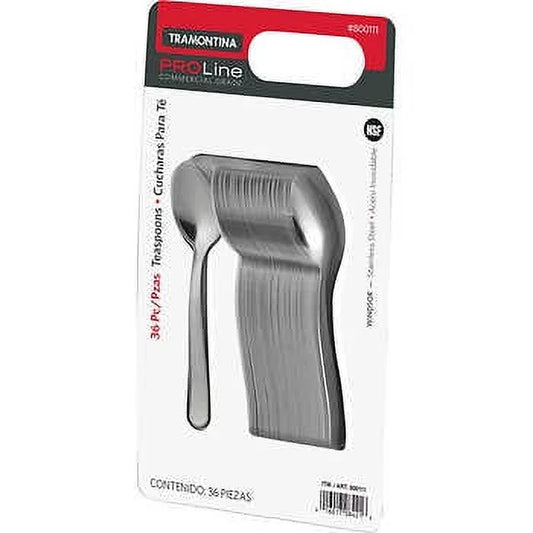 2 PACK |  Tramontina ProLine Windsor Teaspoon, Stainless Steel, 36 ct