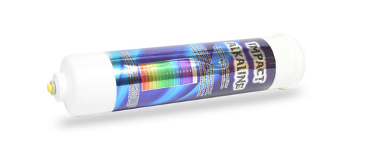 WECO IMPT-2512-14 Alkaline Inline Filter Cartridge - 1/4 Quick Connect Ports - Made in U.S.A.